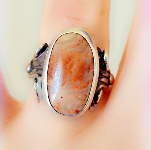 Sunstone Vintage Sterling Gemstone Ring